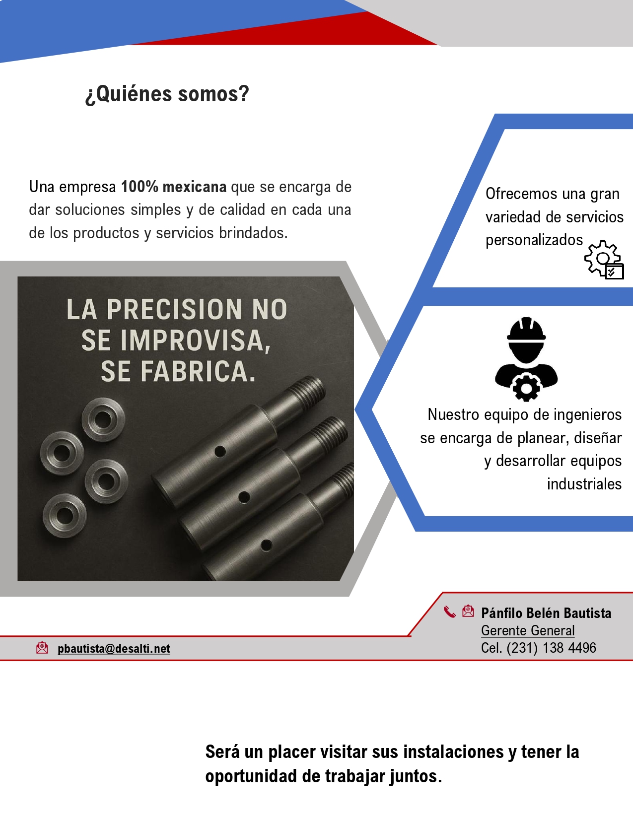 Presentación corporativa y piezas industriales BBP